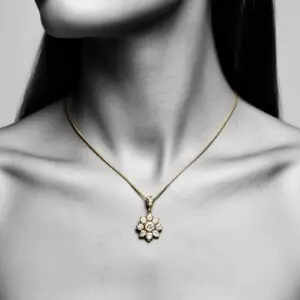 Diamond Pendant Necklace in Gold