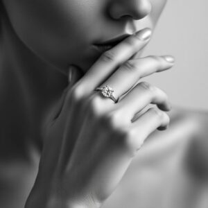 18K Gold Solitaire Ring